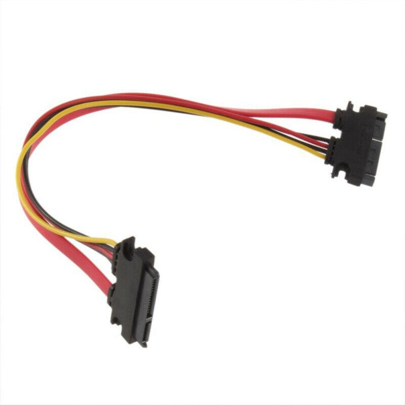1.6FT Male to Female 7+15 pin 5 Wire SATA Data Power Combo Extension Cable Cord