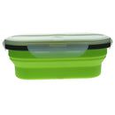 Silicone Lunch Box Portable Foldable Food Storage Container Green