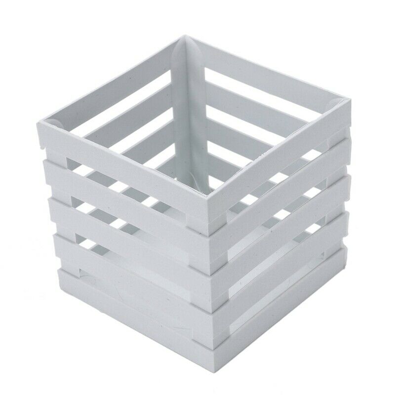 110mmx100mmx105mm white plastic square flowerpot basket decoration