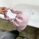 Casual Drawstring Bucket Bag Women PU Crossbody Shoulder Handbags (Pink)