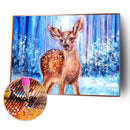 5D DIY Diamond Painting Animals Full Round Drill Rhinestone (Deer) A