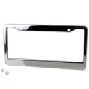1PCS Chrome Stainless Steel Metal License Plate Frame Tag Cover With Screw Ca 3C
