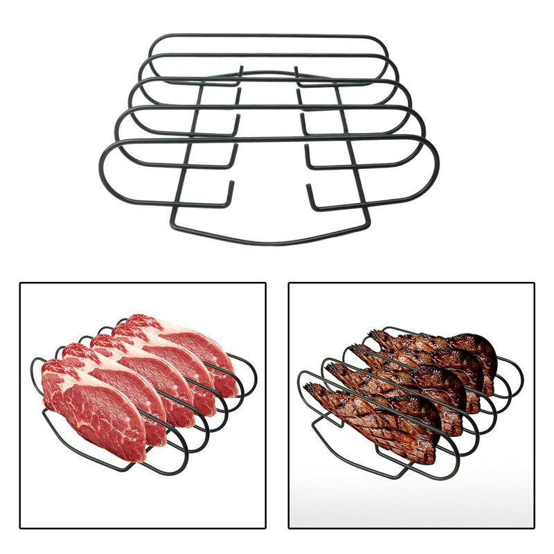 Steak Rack Roasting Non-Stick Grill Tools Rib Rack for Camping Party