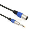 3-pin XLR Male to 1/4" 6.35mm Stereo Plug Audio Cable Microphone TRS Adapter
