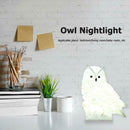 Owl-shaped LED Night Light Battery Operated Bedside Lamp Bedroom Home Decor