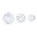 3pcs Plastic Cookie CUTTER Sea Shell Shape Baking Tool Fondant Cake Mold Mo Hn