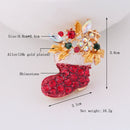New Crystal Rhinestone Enamel Brooch Pin Wedding Party Christmas Gift