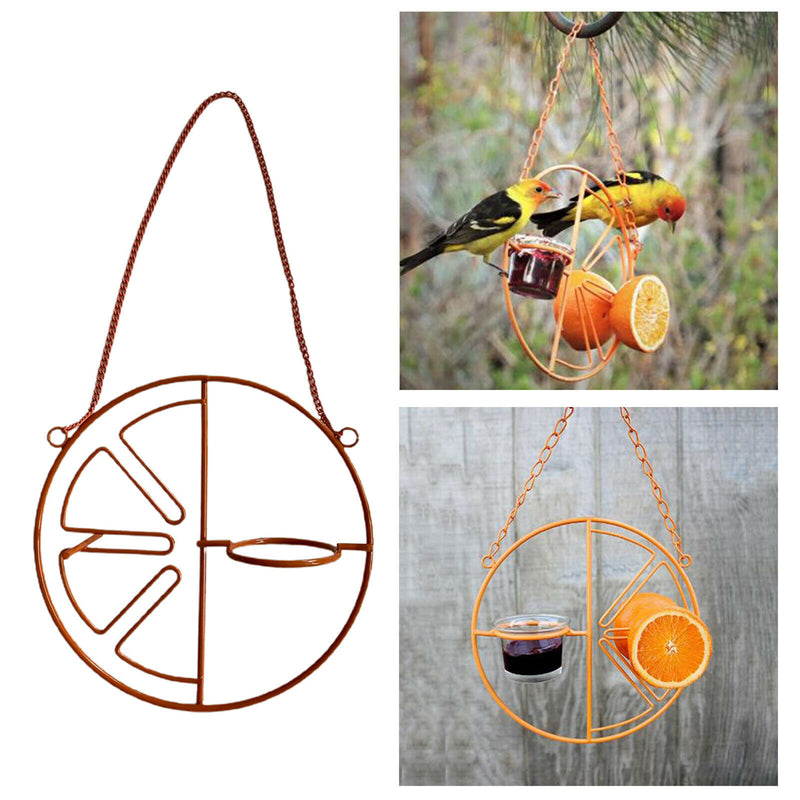 Iron Bird Feeder Hanging Feed Support Hanging Coating for Garden Accessory