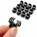 12 Pcs Fashion Black Plastic Mini Hairpin 6 Claws Hair Clip Clamp for Ladies US