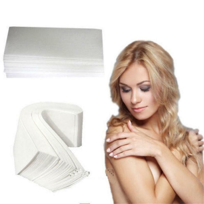 Lot 100pcs Nonwoven Hair Removal Paper Depilatory Wax Strips Epilator Waxing