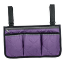 Universal Wheelchair Side Bag Pouch Storage Accessory Phone Holder Purple