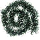 200cm Christmas Tinsel Garland Luscious Xmas Snow Tips Holly Dark Green&White^^