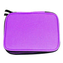Double-deck Knitting Needles Crochet Hooks Case Zipper Storage Bag Purple