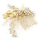 Crystal Flower Leaf Hair Comb Wedding Party Prom Birdal Fashion Hair Jewelry