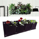 Vertical Garden Planter, 4 Pockets Wall Hanging Felt Planter Bags Wall Moun