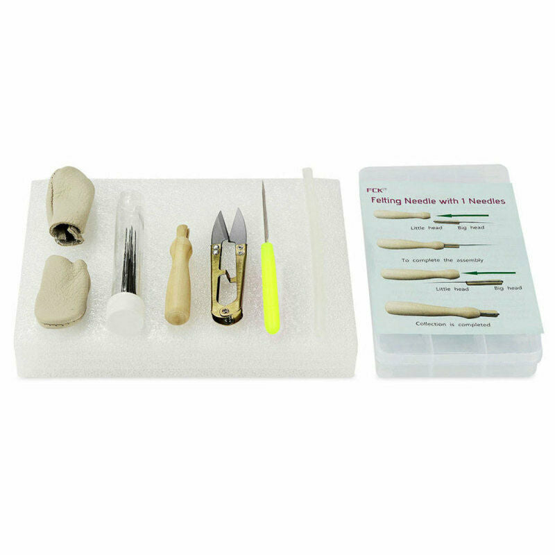 1 set Needle Felting Starter Wool Felt Tool Mat Accessories Craft Needles
