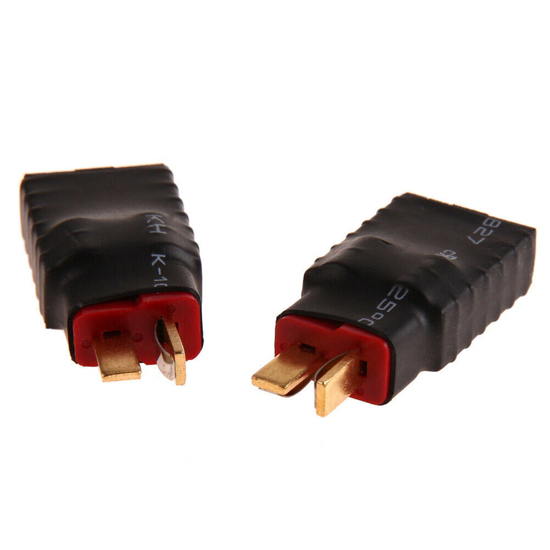 Wireless 2pcs Female for Traxxas to T-Plug Deans Style Connector Battery Adapter