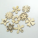 50x Rustic Wooden Flowers Wood Decorative Pieces Wedding Party Table Scatter