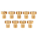 9pcs Carb Injector Nozzle Main Jet 130 132 135 138 140 142 145 148 150