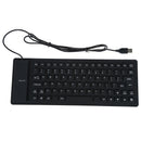Flexible Foldable USB Keyboard Medical Washable Black strong and silent key