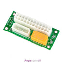 2pcs ATX 24Pin to SATA Molex 4Pin Dual PSU Power Card
