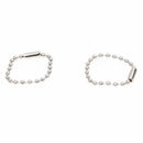 100 Pcs 3.5" Long 0.09" Bead Dia Connector Clasp Ball Chain Keychain