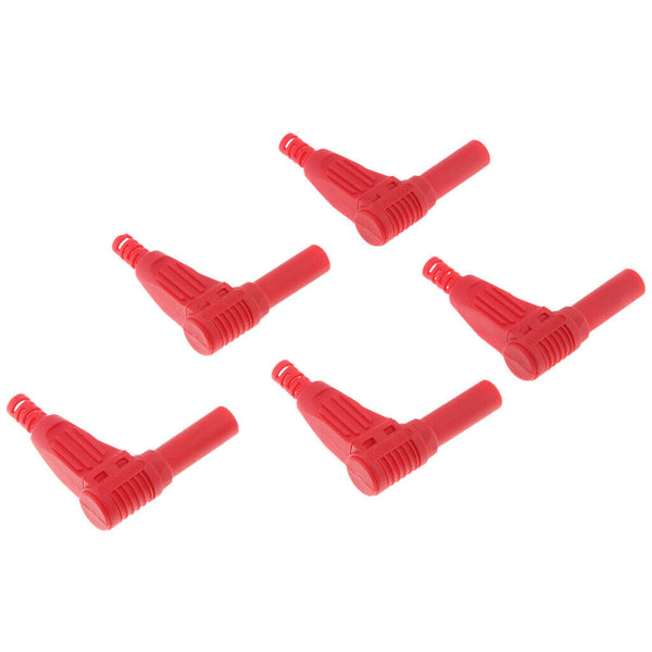 Pack of 10 4mm Banana Plug Right Angle Connector Welding Connecting for