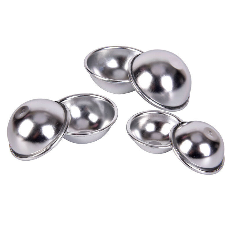 6pcs/3 set Bath Bombs Aluminum Alloy Bath Bomb Mold Ball Shape DIY Bathing To`US
