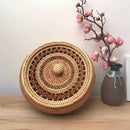 Rattan Weave Food Container Storage Box Handmade Organizer Kitchen Breathab