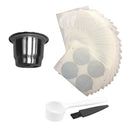 Paper Caps Reusable Coffee Capsule Filter Kit With Spoon And Brush Accessories