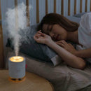 500ml 7 Color LED Ultrasonic USB Humidifier Essential Oil Diffuser (White)