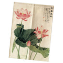 Noren Japanese Curtain Short Doorway Tapestry Linen Room Decoration Lotus