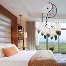 Taiji Dream Catcher Circular Net With Feathers Wall Hanging Ornament Decora