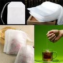 100X non-woven Empty Teabags String Heat Seal Filter Paper Herb Loose Tea Ba.AU