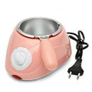 Pink Chocolate Melting Pot Electric Fondue Melter Machine Sets DIY Kitchen Kit