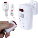 Wireless Pir Motion Sensor Alarm + 2 Remote Controls Shed Home Garage Caravan M&
