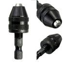 0.3-3.6mm Impact Driver Keyless Drill Bit Chuck Adapter Converter 1/4