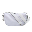 Nylon Women Shoulder Handbags Solid Ladies Travel Messenger Bags (White)