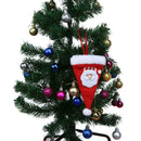 Christmas Old Man Hat Shaped Fork Pocket Storage Bag Pouch Table Decoration