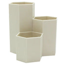 1Pc Novelty Hexagon Pencil Pen Holder Desk Storage Box Organizer Business D P4M9