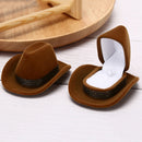 Cowboy Hat Shape Velvet Display Gift Box Jewelry Case For Necklace Earrings  Z