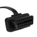 60CM OBDII 16Pin Flat Noodle Male to Female Extend Cable Splitter Extender Cord