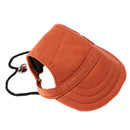 2-Pack Canvas Beret Cap Beseball Hat Sunbonnet With Ear Holes For Small Dog