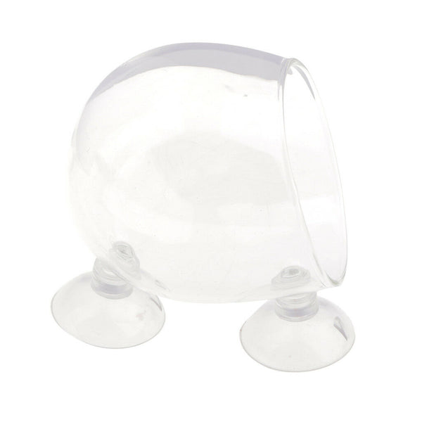4pcs Aquatic   Tank Crystal Glass Plant Pot Glass Sucker Cup Hanging Vase