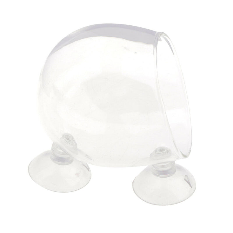 4pcs Aquatic   Tank Crystal Glass Plant Pot Glass Sucker Cup Hanging Vase