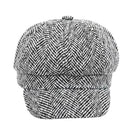 British Style Beret Hat Woolen Autumn Winter Plaid Retro Painter Beanie Cap