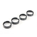 4Pcs Black Air Conditioner Audio Switch Knob Ring Cover Trim for Ford F150