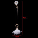 Cute Cloth Flower Long Simple Trendy Alloy,Cloth,Zircon Long Tassel Danglin B9C1