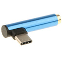 2X TypeC Male to 3.5mm Headphone Female AUX Adapter Converter Blue