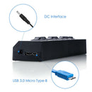 7 Port USB 3.0 HUB Powered +High Speed Splitter Extender PC AC Adapter HTD